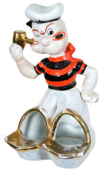 POPEYE FIGURAL CHINA ASHTRAY.