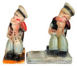 POPEYE AS THE THINKER PLASTER ASHTRAY LOT.