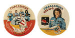 SPACE SHUTTLE BUTTON LOT WITH CHALLENGER/McAULIFFE.