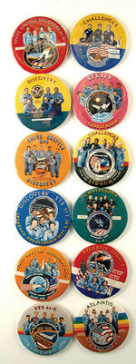 SPACE SHUTTLE BUTTON LOT WITH CHALLENGER/McAULIFFE.