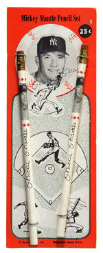 "MICKEY MANTLE PENCIL SET."