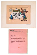 ROCKY & BULLWINKLE FELL WITH RARE NOTE FROM "JAY WARD PRODUCTIONS."