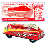 BOXED "SPACE ROCKET PATROL CAR WITH SPARKS."