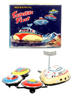 "SATELLITE FLEET" BOXED WINDUP TOY.