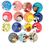 BUGS BUNNY AND WARNER BROS. CHARACTERS EXTENSIVE GROUP OF HOLIDAY INN PROMO BUTTONS.