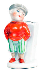BOY IN KNICKERS FIGURAL TOOTHBRUSH HOLDER.