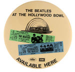 "THE BEATLES AT THE HOLLYWOOD BOWL" 1977 CAPTIOL RECORDS PROMO BUTTON.