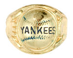 "YANKEES" 1940s ESSENTIALLY MINT PREMIUM RING.