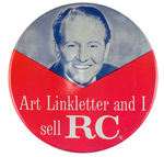 ART LINKLETTER/RC COLA 4" LITHO.