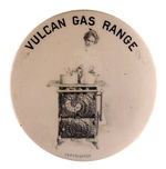 "VULCAN GAS RANGE" RARE REAL PHOTO BUTTON.