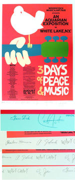 "WOODSTOCK" LIMITED EDITION SIGNED POSTER.