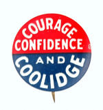 COOLIDGE THREE "C'S" SCARCE SLOGAN.