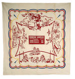 WWII TABLECLOTH WITH FDR/HITLER/TOJO/MUSSOLINI.