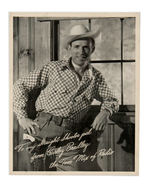 "CURLEY BRADLEY THE TOM MIX OF RADIO" 1945 RALSTON PREMIUM PHOTO.