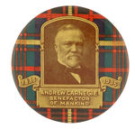 HAKE COLLECTION RARE CARNEGIE CENTENNIAL BUTTON.