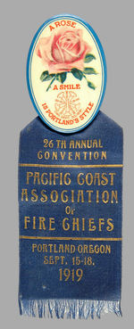 PACIFIC COAST FIRE CHIEFS PORTLAND ROSE 1919 MULTICOLOR.