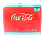 COCA-COLA MINIATURE COOLER MUSIC BOX.