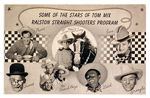 "STARS OF TOM MIX RALSTON STRAIGHT SHOOTERS PROGRAM" GLOSSY PHOTO POSTCARD.