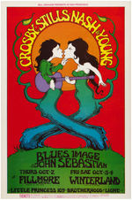 BILL GRAHAM CONCERT POSTER BG-194 FEATURING CROSBY, STILLS, NASH & YOUNG.