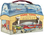 "HOME TOWN AIRPORT" METAL DOME LUNCHBOX & THERMOS.