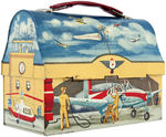 "HOME TOWN AIRPORT" METAL DOME LUNCHBOX & THERMOS.