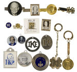 EISENHOWER 1952-1956 JEWELRY AND KEY FOB COLLECTION.