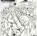 "THUNDERCATS" #8 JOSE DELBO  COMIC BOOK PAGE ORIGINAL ART.