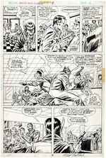 "GIANT-SIZE MASTER OF KUNG FU" #4 KEITH POLLARD  COMIC BOOK PAGE ORIGINAL ART - UNIVERSAL MONSTERS.