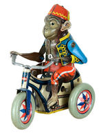 CIRCUS MONKEY ON TRICYCLE WIND-UP.