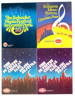 “THE SCHAEFER MUSIC FESTIVAL IN CENTRAL PARK/ DR. PEPPER CENTRAL PARK MUSIC FESTIVAL” PROGRAM LOT.