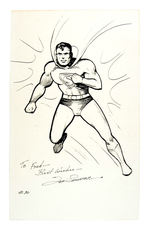 SUPERMAN PRINT SIGNED BY JOE SHUSTER