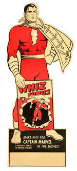 CAPTAIN MARVEL “WHIZ COMICS” SERIAL PROMOTIONAL HANGER.