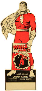 CAPTAIN MARVEL “WHIZ COMICS” SERIAL PROMOTIONAL HANGER.