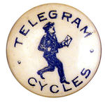 "TELEGRAM CYCLES" LAPEL STUD.