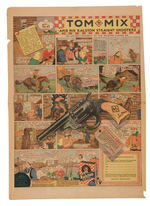 TOM MIX EARLIEST VERSION PREMIUM WOOD GUN WITH AD.