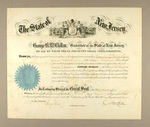 GEORGE B. MC CLELLAN DOCUMENT SIGNED AS GOVERNOR OF NEW JERSEY 1878.