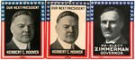 "OUR NEXT PRESIDENT HERBERT C. HOOVER" (2) AND GOVERNOR ZIMMERMAN 1928 CELLO PLAQUES.