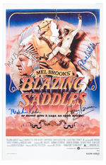 “MEL BROOKS’ BLAZING SADDLES” MOVIE POSTER SIGNED BY FOUR STARS.