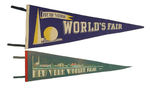 "1939 NEW YORK WORLD'S FAIR" PENNANTS.