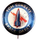 "TOM CORBETT SPACE CADET" RARE BUTTON.