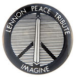 THREE RARE "LENNON PEACE TRIBUTE/IMAGINE" BUTTONS 1981-1984.