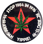 YIPPIES PROTEST 1966 CONVENTION BUTTON.