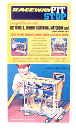 "RACEWAY PIT STOP" BOXED SET FOR DIE-CAST VEHICLES.