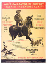 GENE AUTRY "SHOWMAN'S GUIDE FROM PARADE PICTURES CORP."