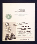 TOM MIX 1946 TWO SIDED DOUBLE POSTCARD SENT TO RETAILERS WITH RETURN ORDER FORM.