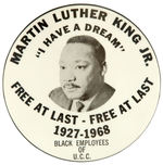RARE MARTIN LUTHER KING 1968 MEMORIAL BUTTON.