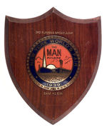 "THE WORLD'S FAIR 1939/THE MAN BUILDING/BROAD JUMP" PLAQUE.