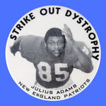 '60s NEW ENGLAND PATRIOTS JULIUS ADAMS MUSCULAR DYSTROPHY BUTTON.