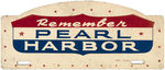 "REMEMBER PEARL HARBOR" WOODEN LICENSE PLATE TOPPER.