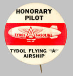 "TYDOL GASOLINE FLYING AIR SHIP HONORARY PILOT."